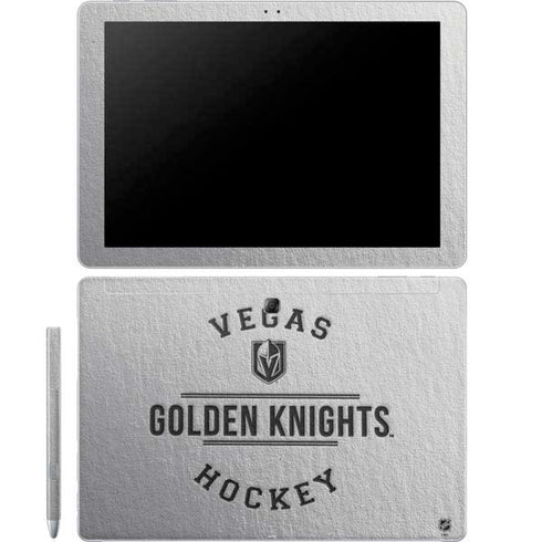 NHL Vegas Golden Knights Black Text Galaxy Book 12in Skin